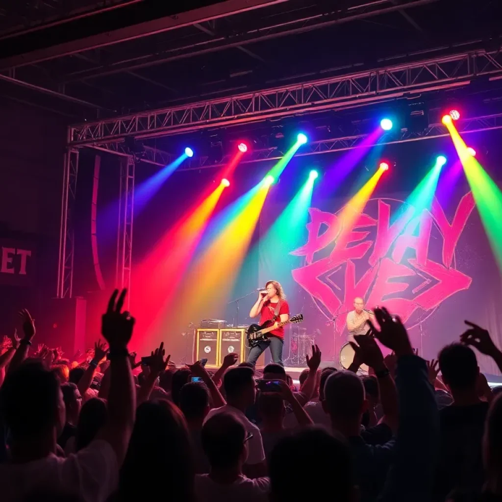 Pop Evil band performing live at a concert