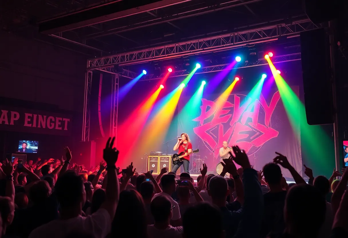 Pop Evil band performing live at a concert