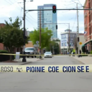 Police tape at the scene of a shooting in Grand Rapids.