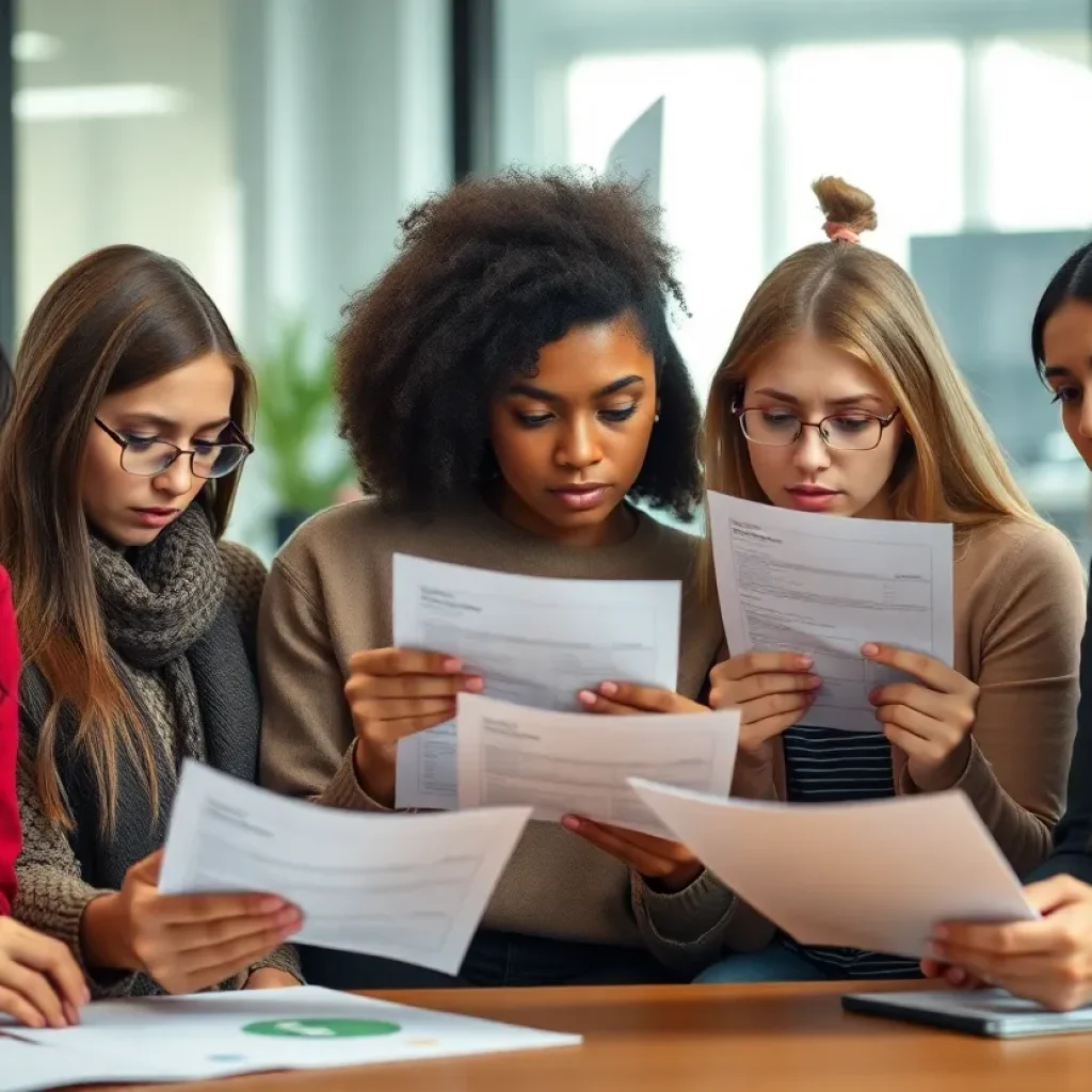 Diverse individuals worried about student loan collections