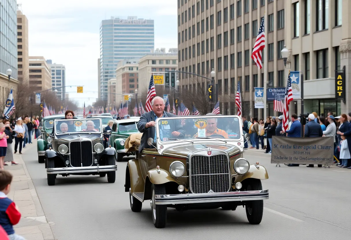 Parade honoring WWII veterans in Grand Rapids