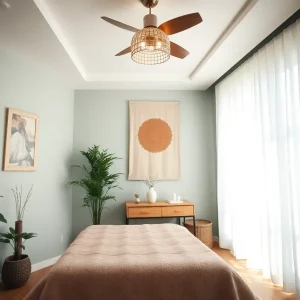 Serene acupuncture clinic showcasing treatment environment
