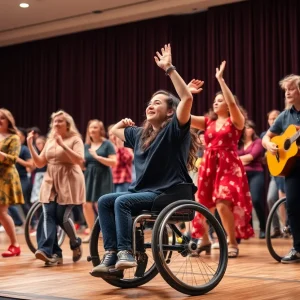 Performers at the Arts in Motion showcase on stage