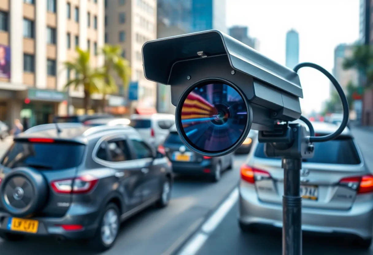 Automated license plate reader camera installed in a Kent County intersection