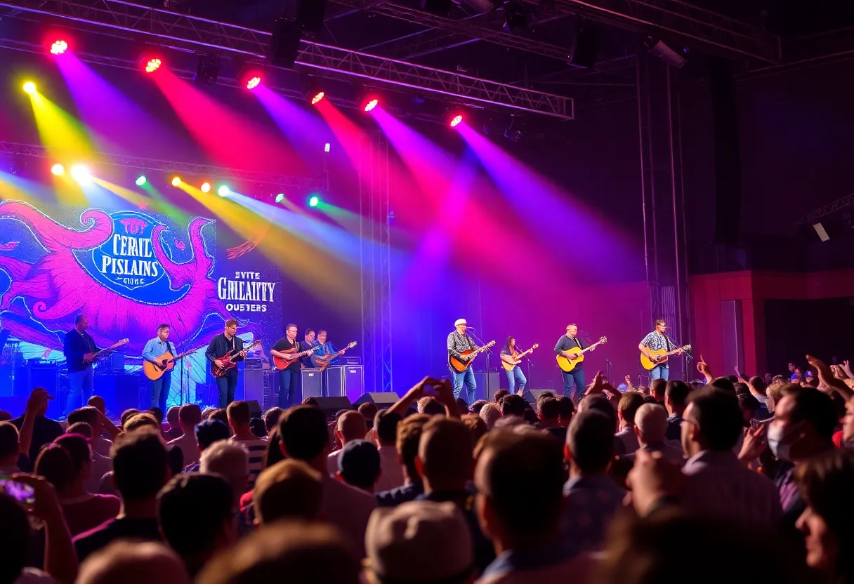 Country concert with performers on stage
