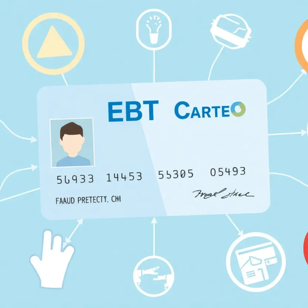 Illustration of an EBT card with added security features