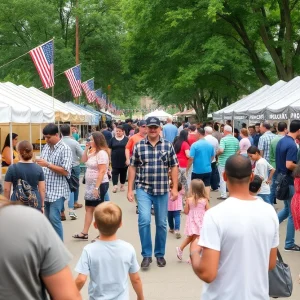 Families participating in Grand Rapids Father's Day events.