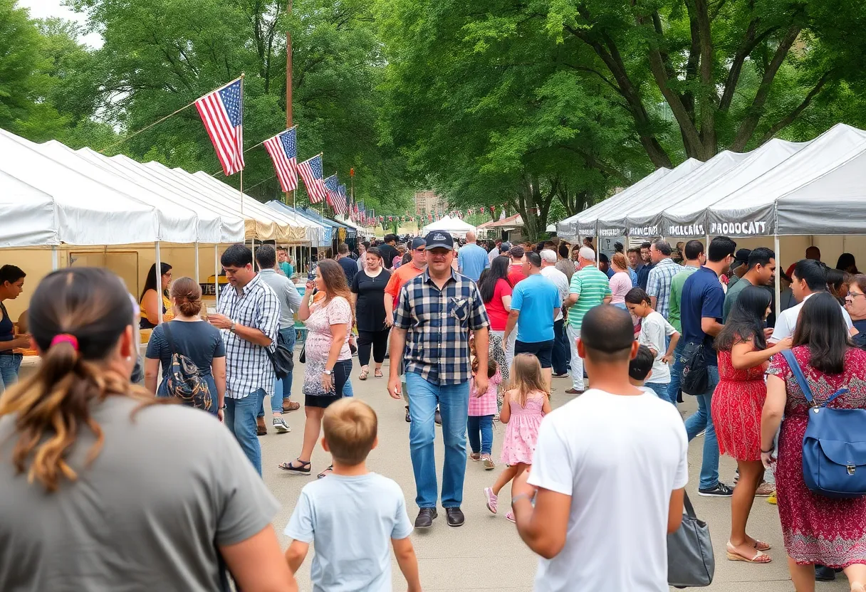 Families participating in Grand Rapids Father's Day events.
