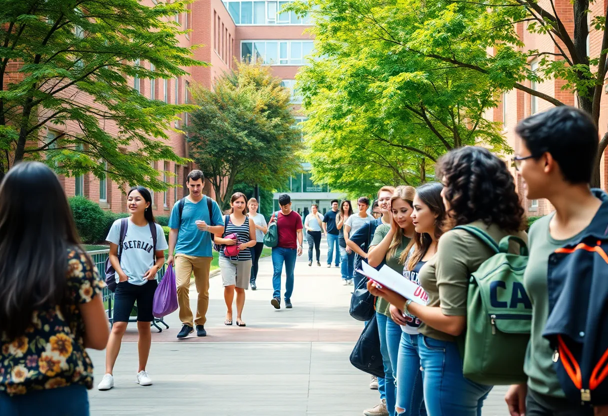 Students participating in various activities at Grand Rapids Community College