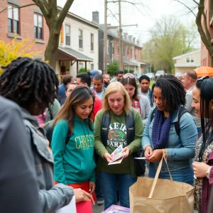 Residents participating in community projects in Grand Rapids