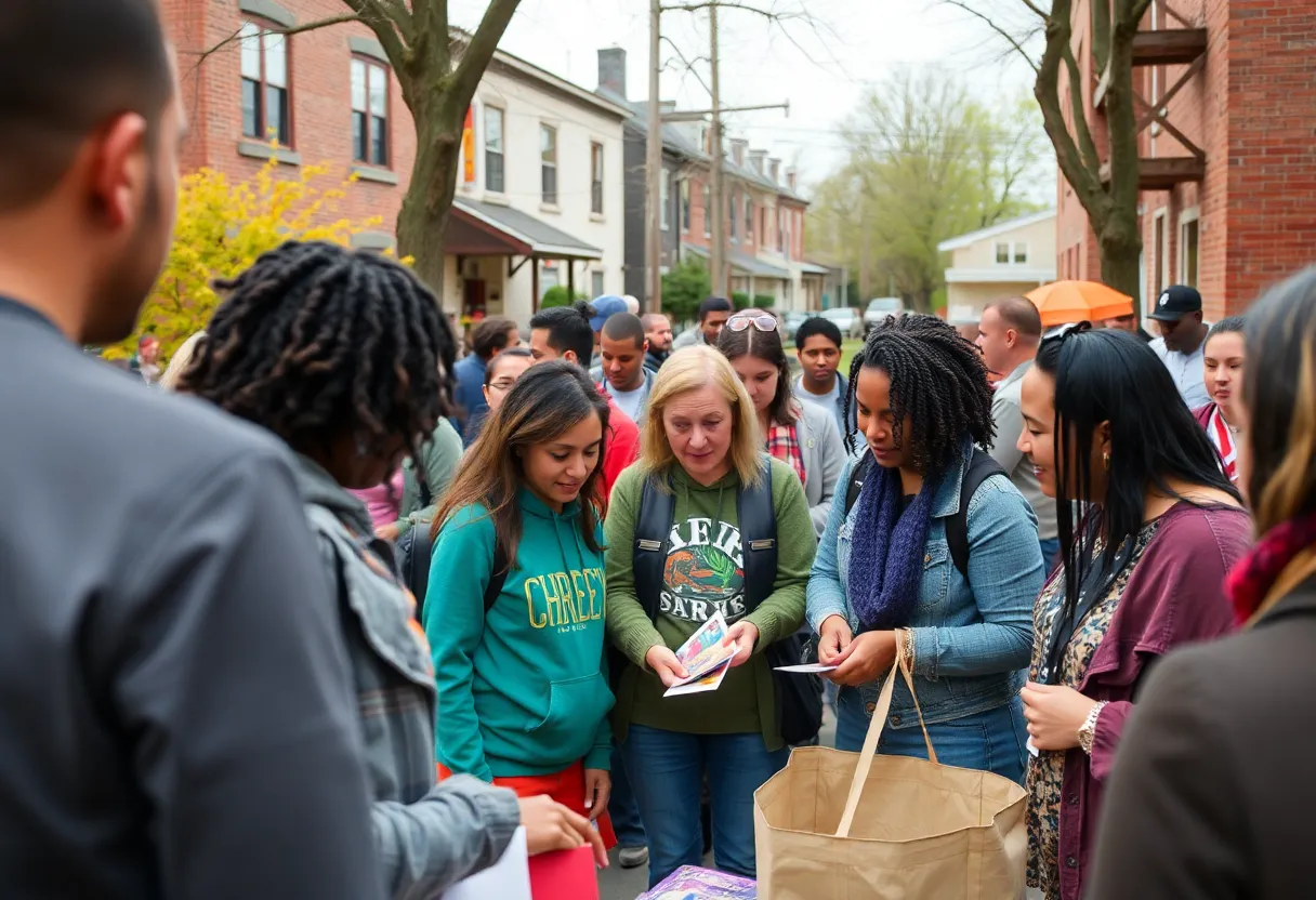 Residents participating in community projects in Grand Rapids