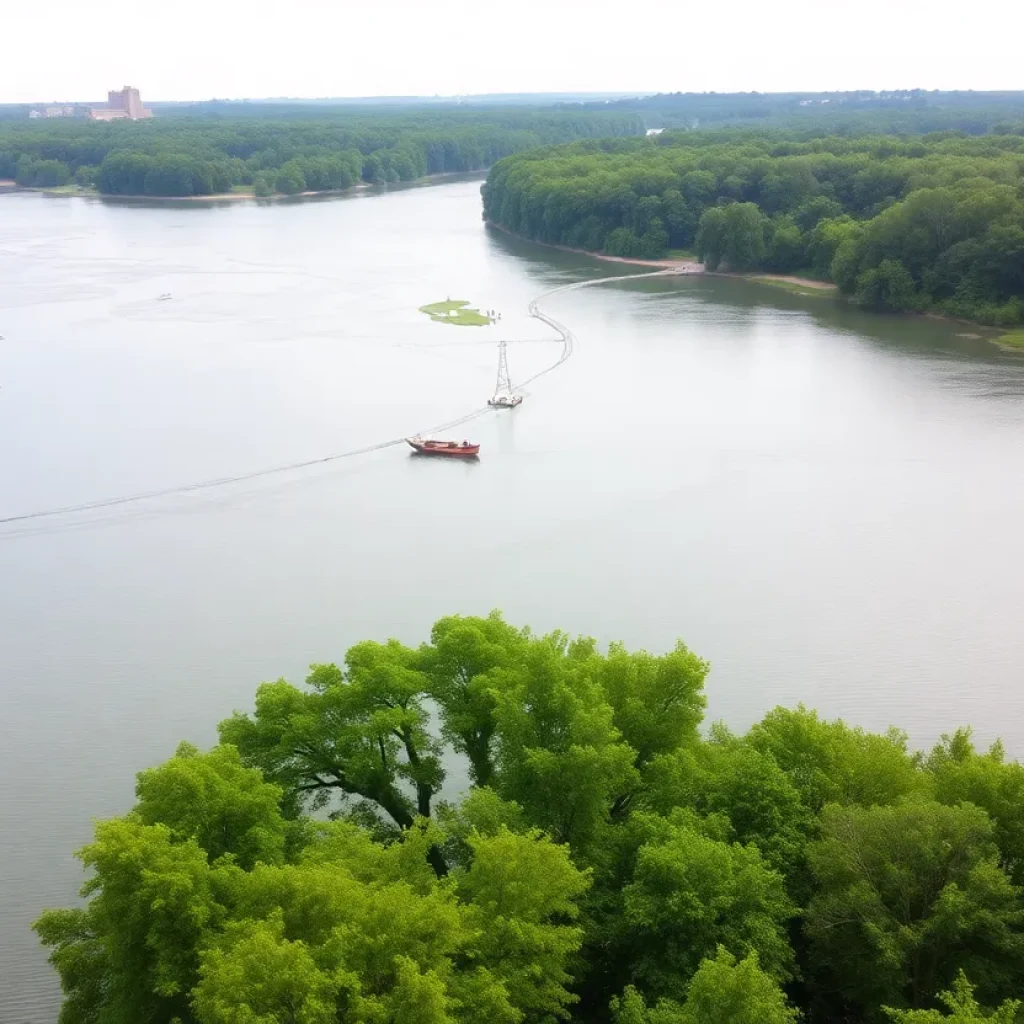 Scenic view of the Grand River representing the historical significance to the Grand River Bands of Ottawa Indians.