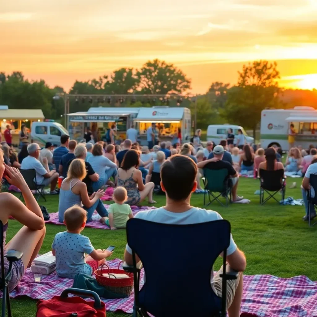 Families enjoying the Kentwood Summer Concert Series