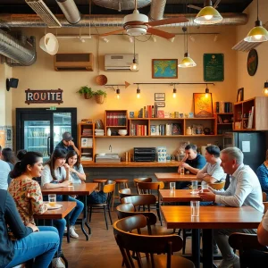 Interior of Lotus Brew Coffee serving as a cooling center