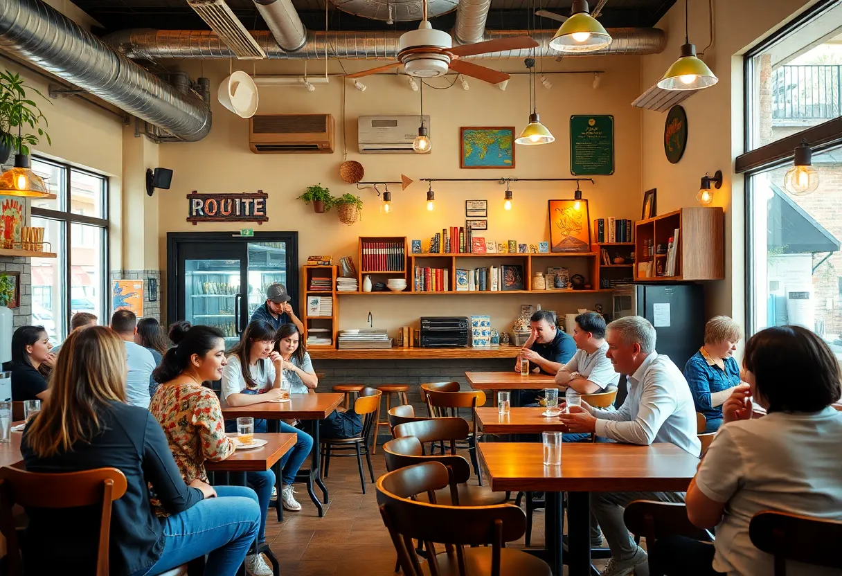 Interior of Lotus Brew Coffee serving as a cooling center