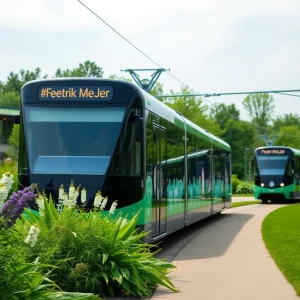 Electric tram in Frederik Meijer Gardens