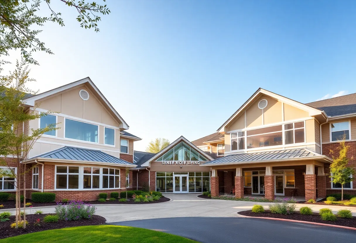 Render of the new senior living facility in Wyoming, MI