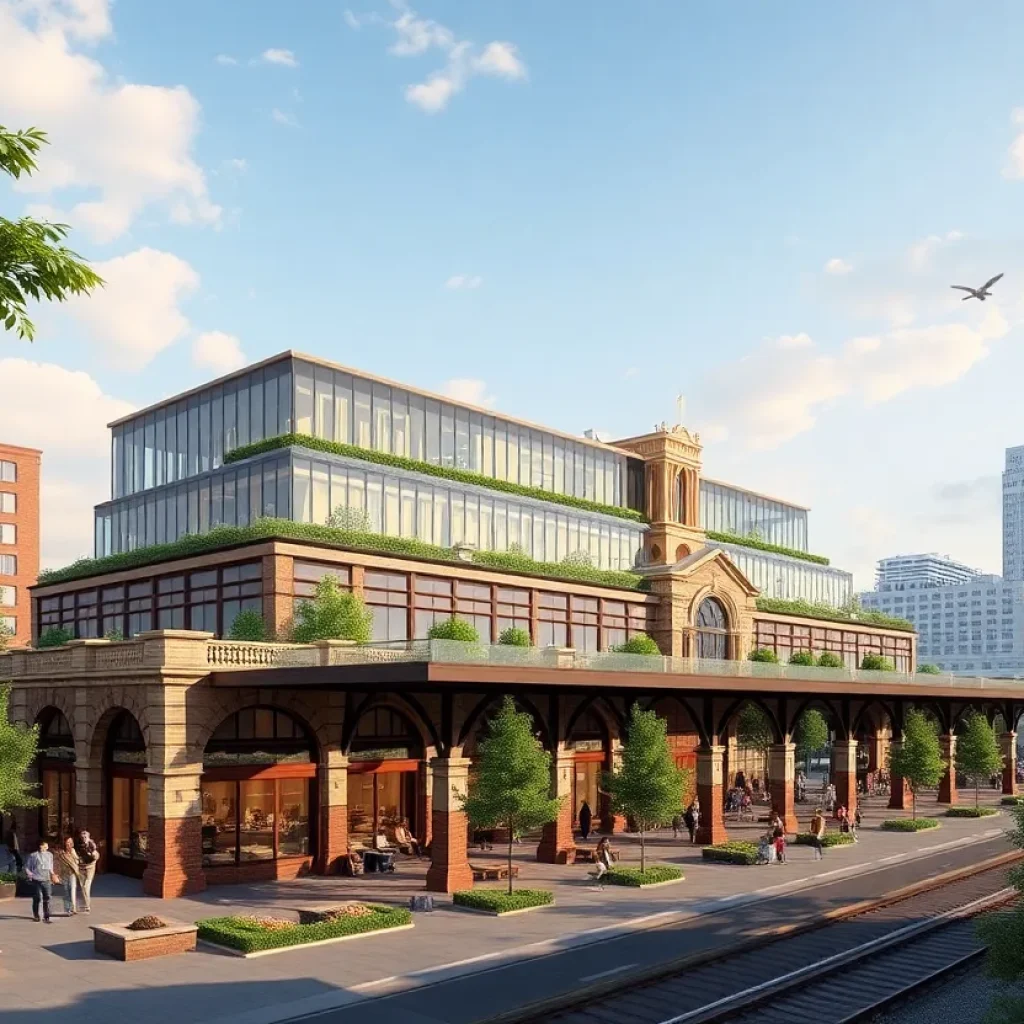 Rendering of the NoMad Hotel in Detroit, showcasing a blend of luxury and historical architecture.