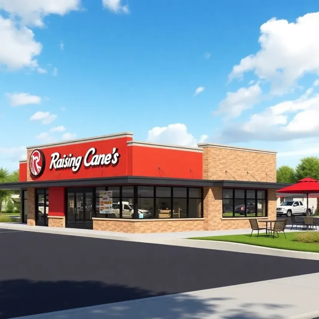 Proposed design of Raising Cane's restaurant in Kentwood
