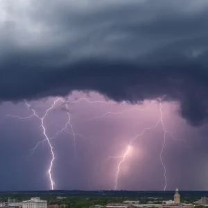 Dramatic storm clouds over Southeast Michigan