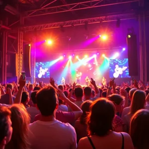 Audience enjoying summer concerts at The Intersection in Grand Rapids