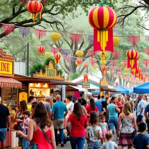 Families and friends enjoying the Taco and Tequila Fest at Riverside Park
