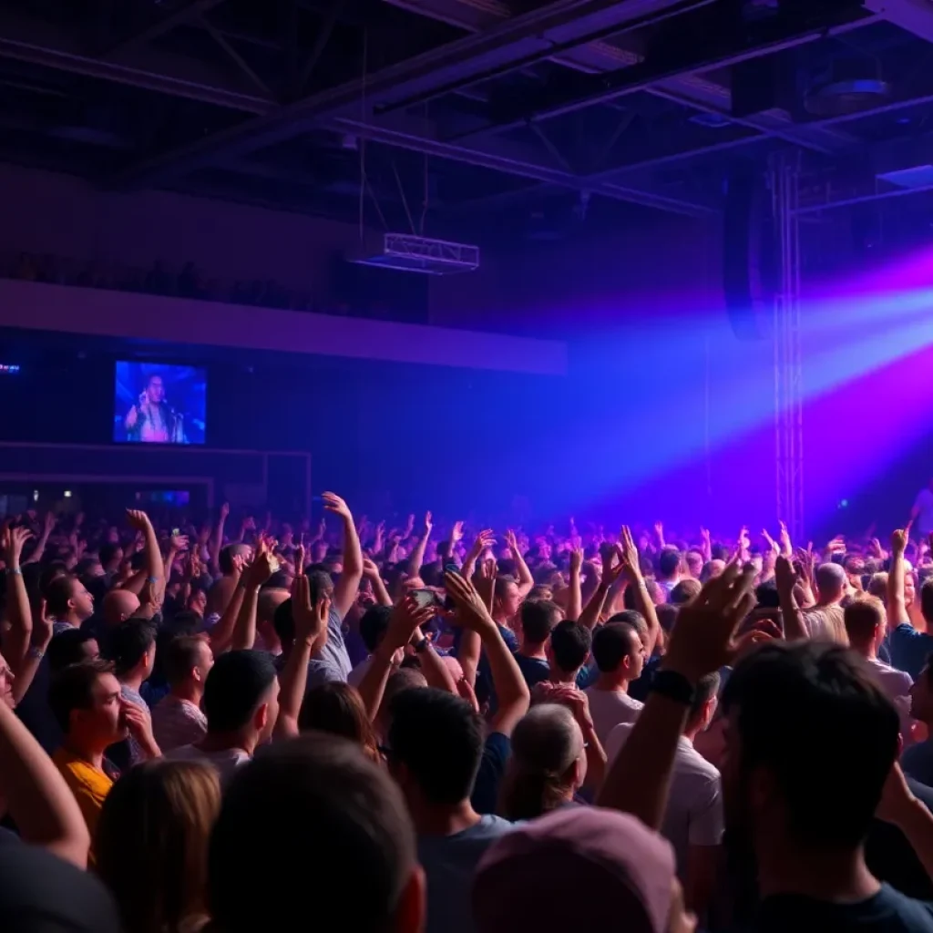 Crowd enjoying the Third Day reunion tour concert