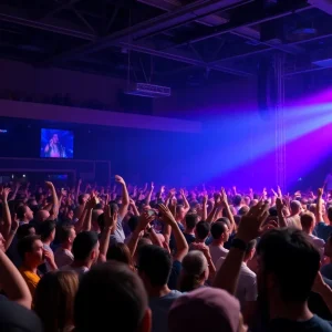 Crowd enjoying the Third Day reunion tour concert