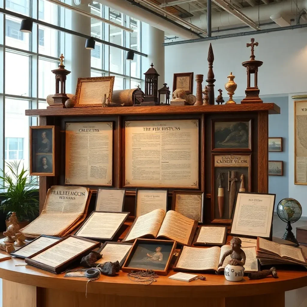 Representation of historical documents and artifacts associated with History by Mail.