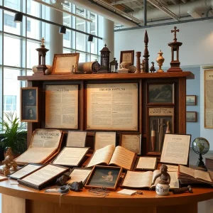 Representation of historical documents and artifacts associated with History by Mail.
