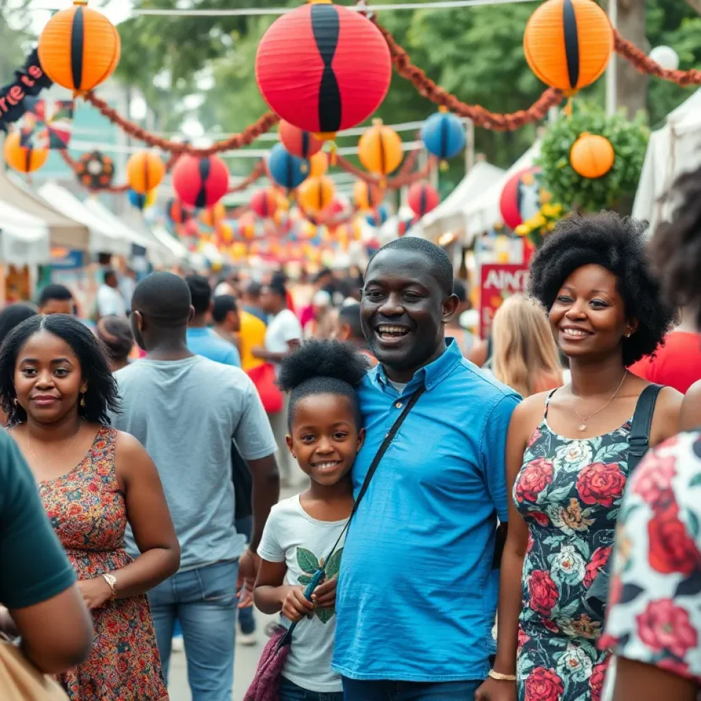 Families celebrating at the Black Experience event in Grand Rapids