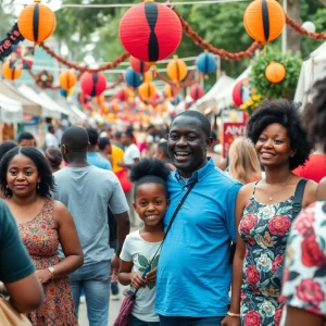 Families celebrating at the Black Experience event in Grand Rapids