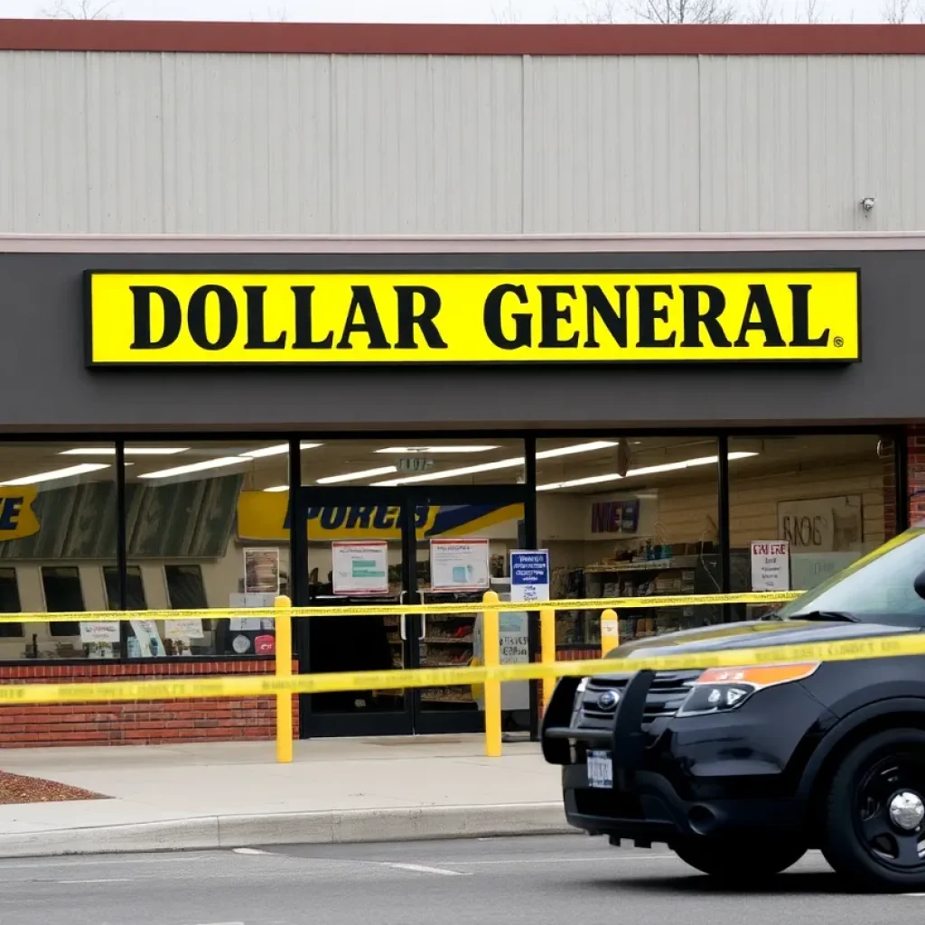 Police investigation at Dollar General after armed robbery