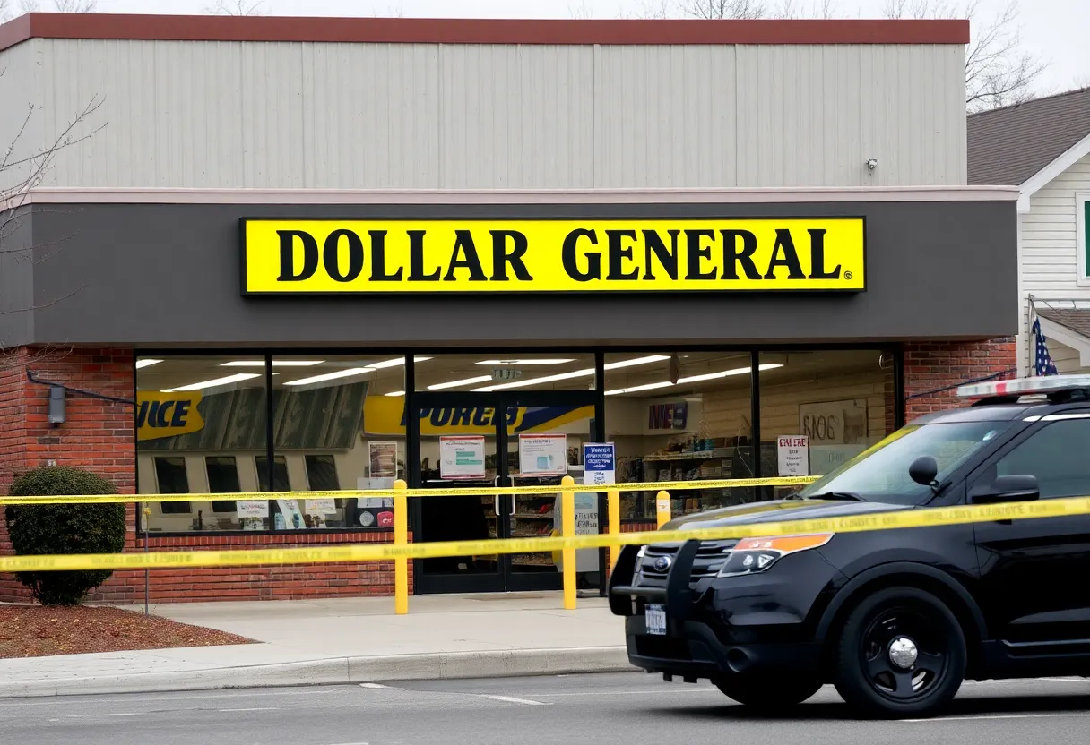 Police investigation at Dollar General after armed robbery