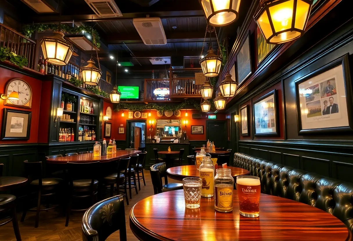Exterior view of Flanagan's Irish Pub in downtown Grand Rapids