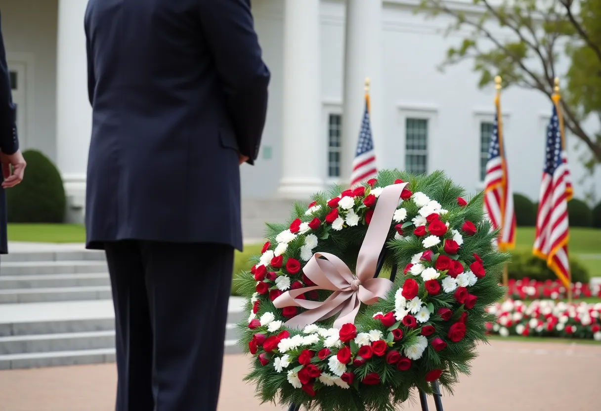 Wreath-laying ceremony for Gerald Ford at the Presidential Museum