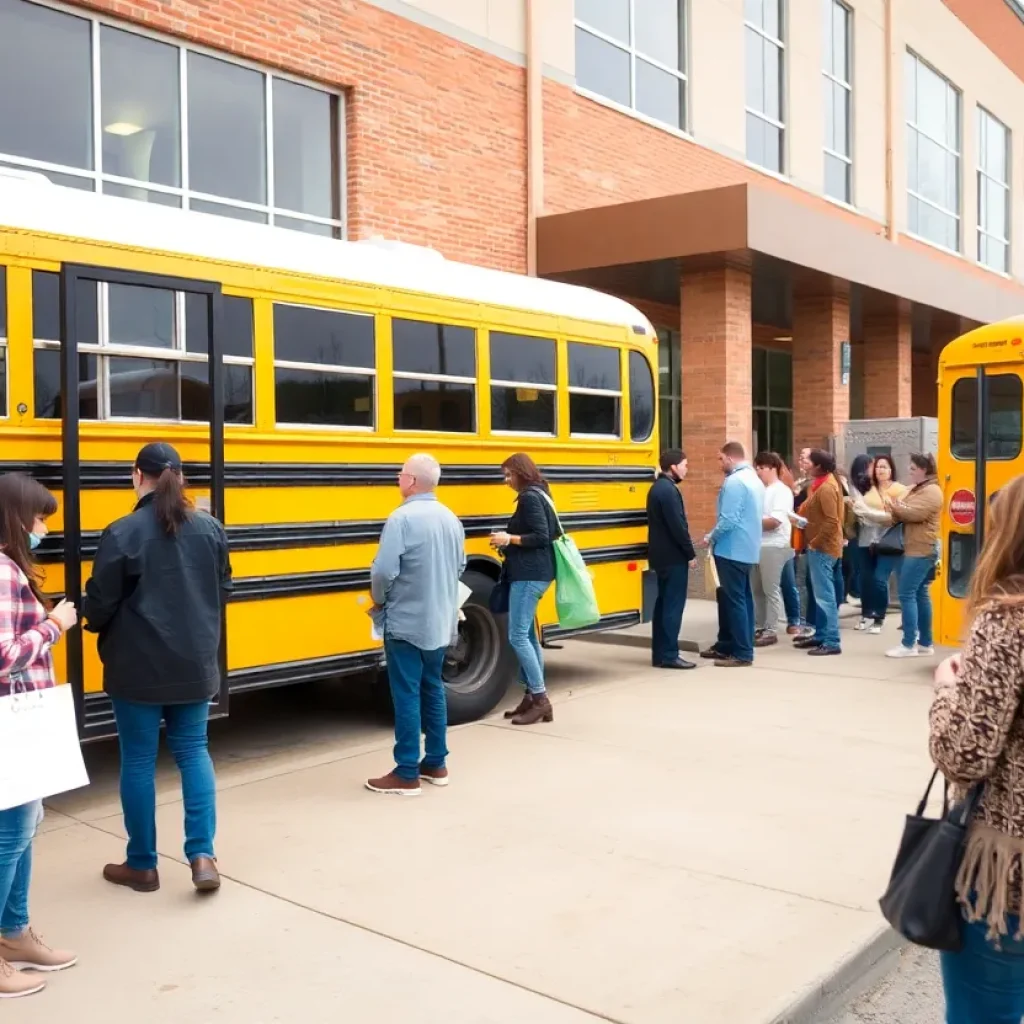 A busy hiring event for bus drivers in Grand Rapids