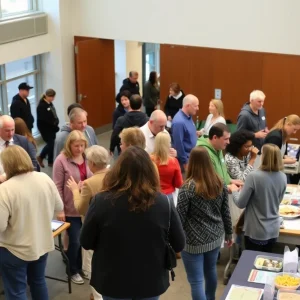 Community gathering at the Grand Rapids Commission Night Out.