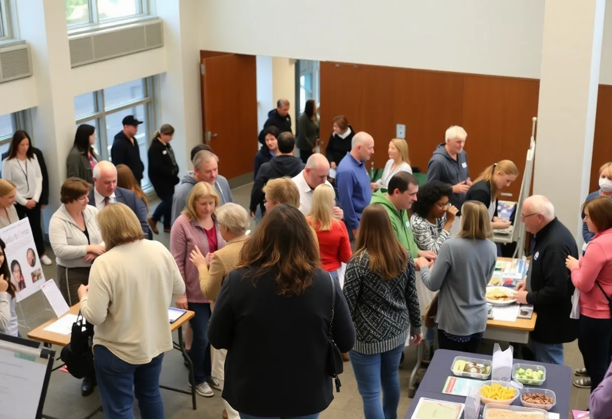 Community gathering at the Grand Rapids Commission Night Out.