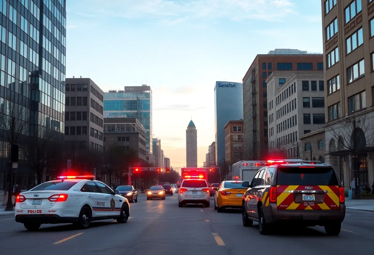Police responding to a stabbing incident in Grand Rapids
