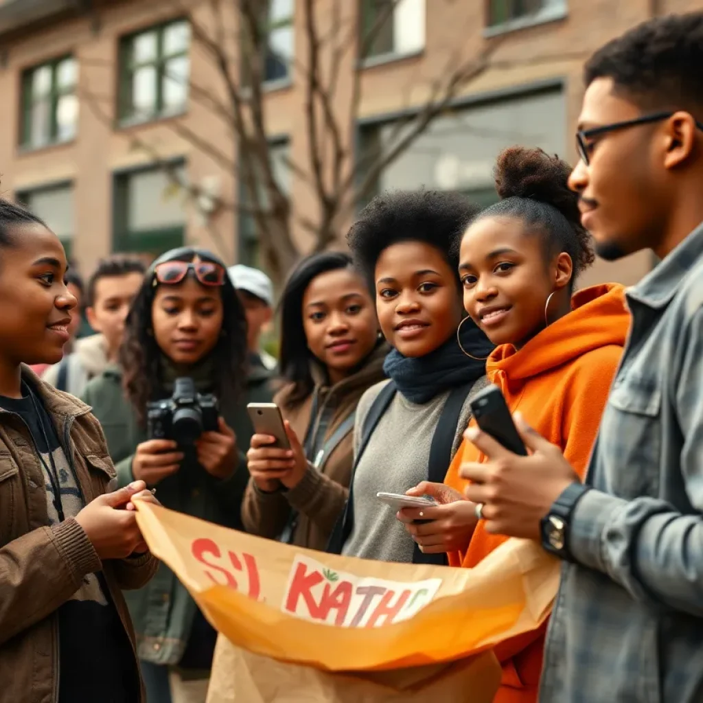 Young filmmakers celebrating their award at a film competition