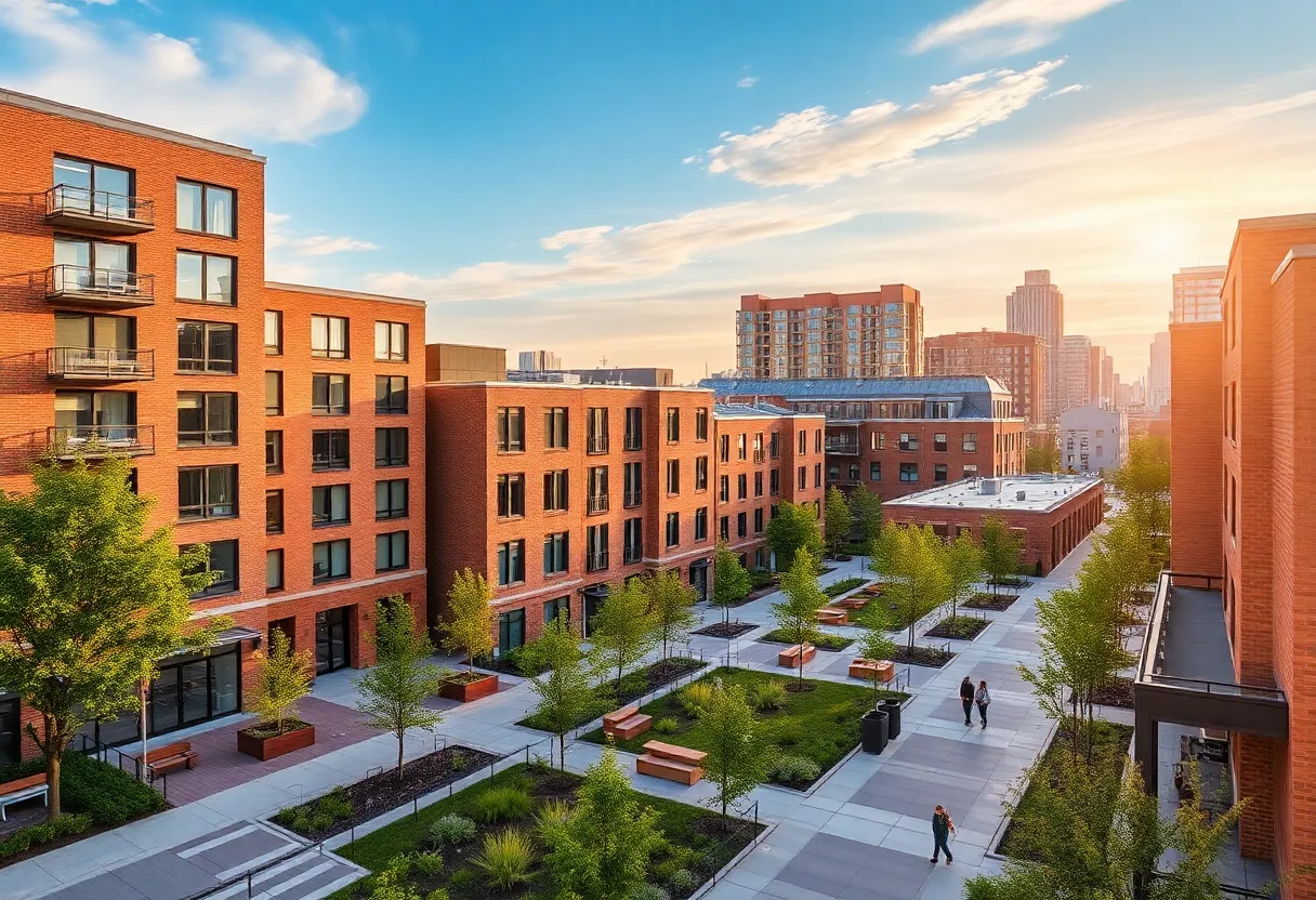 Urban development projects in Grand Rapids, including mixed-use buildings and housing options.