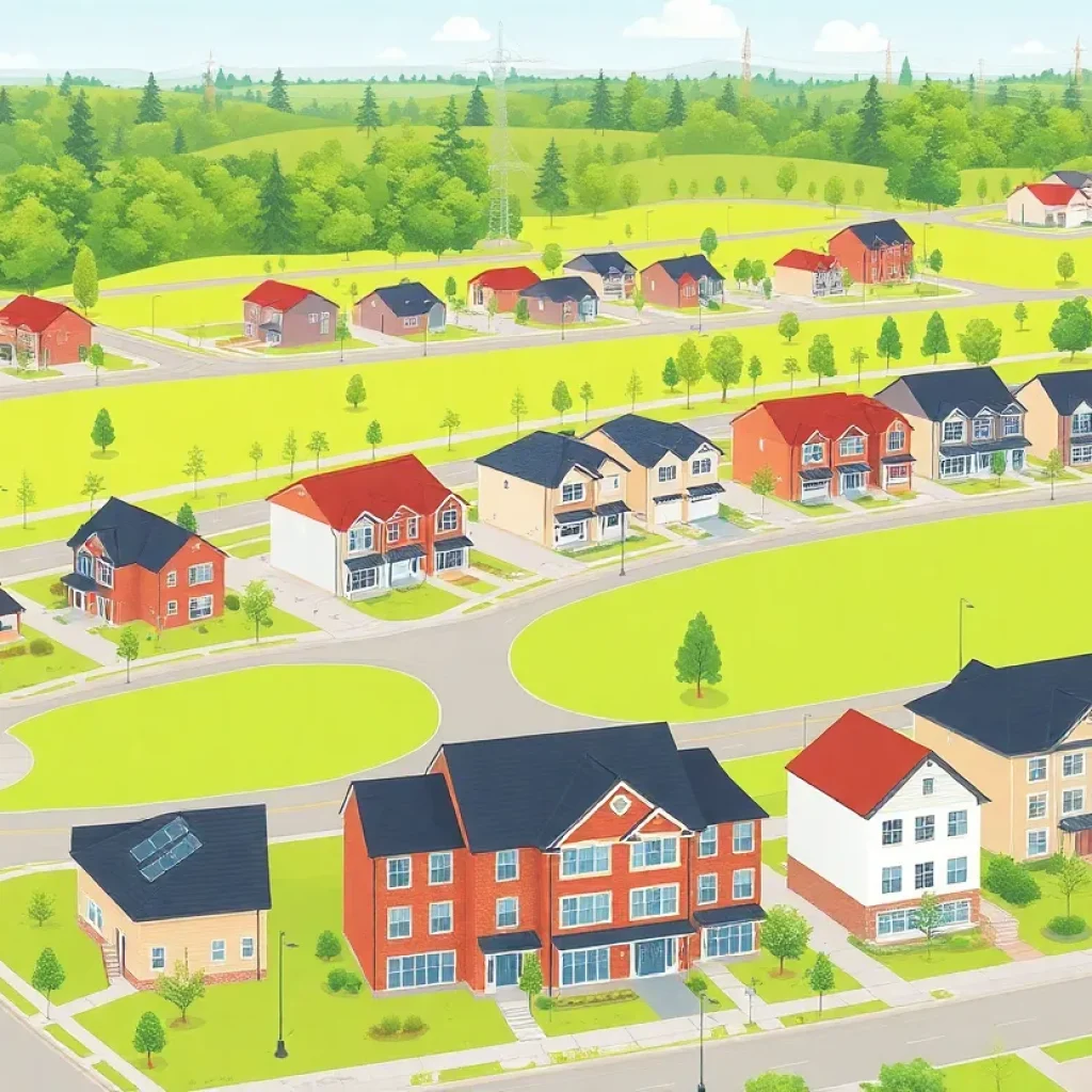 An illustration of new housing projects in Kent County, Michigan.