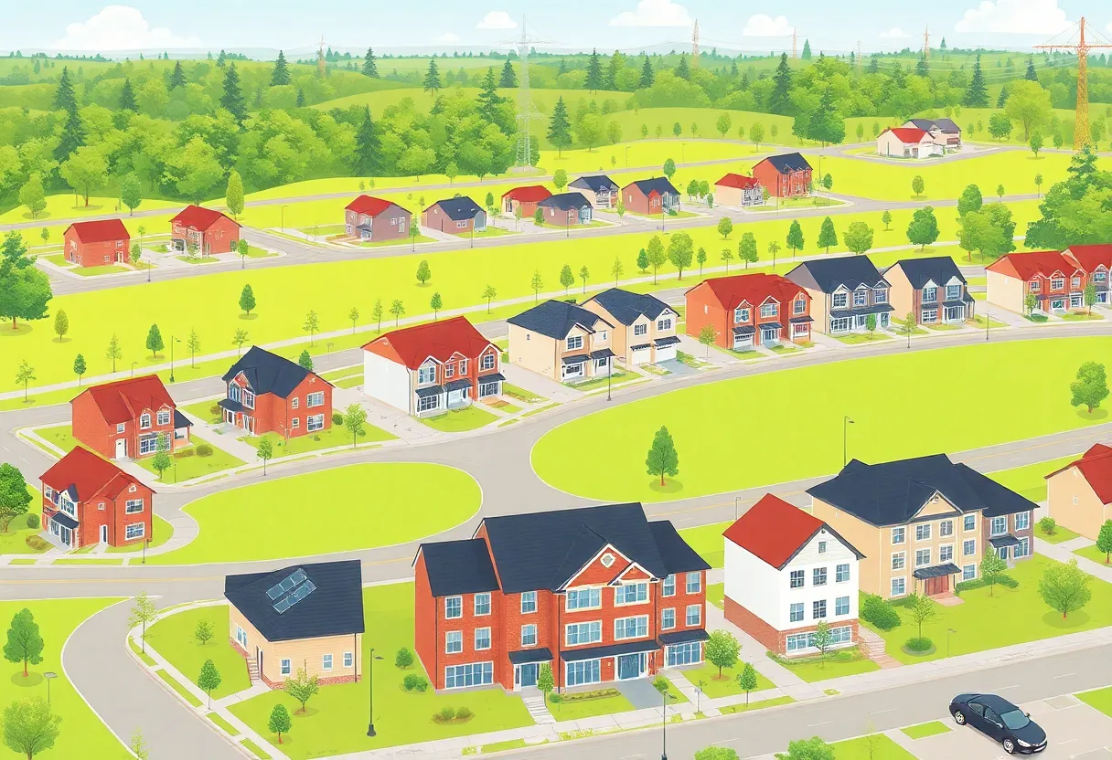 An illustration of new housing projects in Kent County, Michigan.