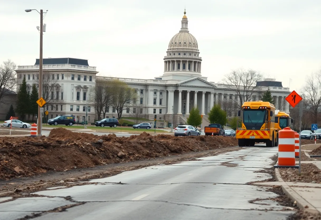 Crumbling Michigan roads needing repair
