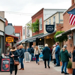View of small businesses in Michigan showcasing community engagement.