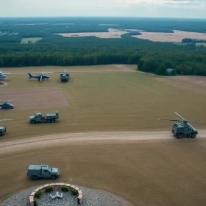 Military personnel and equipment during Northern Strike 2023
