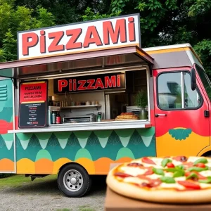 Mobile pizzeria PizzaMI serving artisanal pizzas