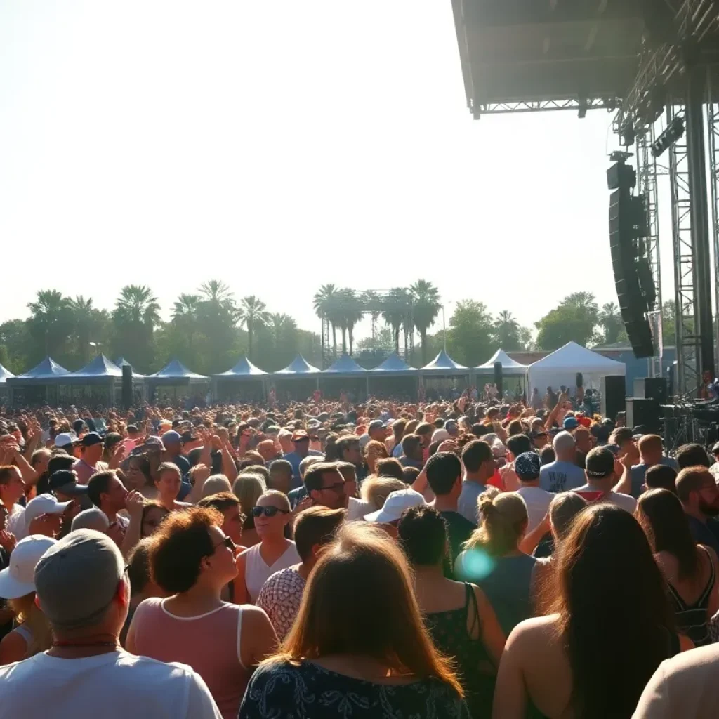 Crowd enjoying the Psychedelic Furs concert at Frederik Meijer Gardens