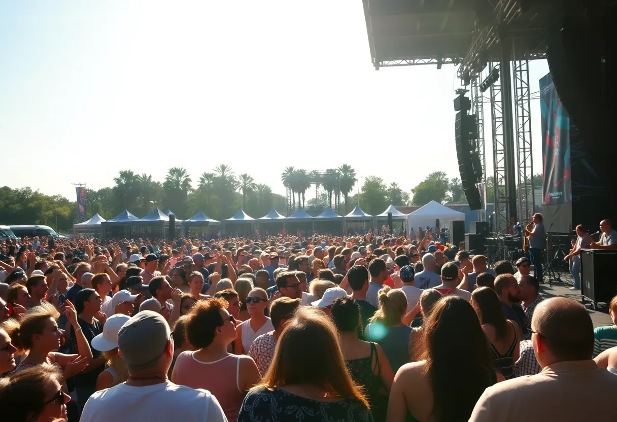 Crowd enjoying the Psychedelic Furs concert at Frederik Meijer Gardens